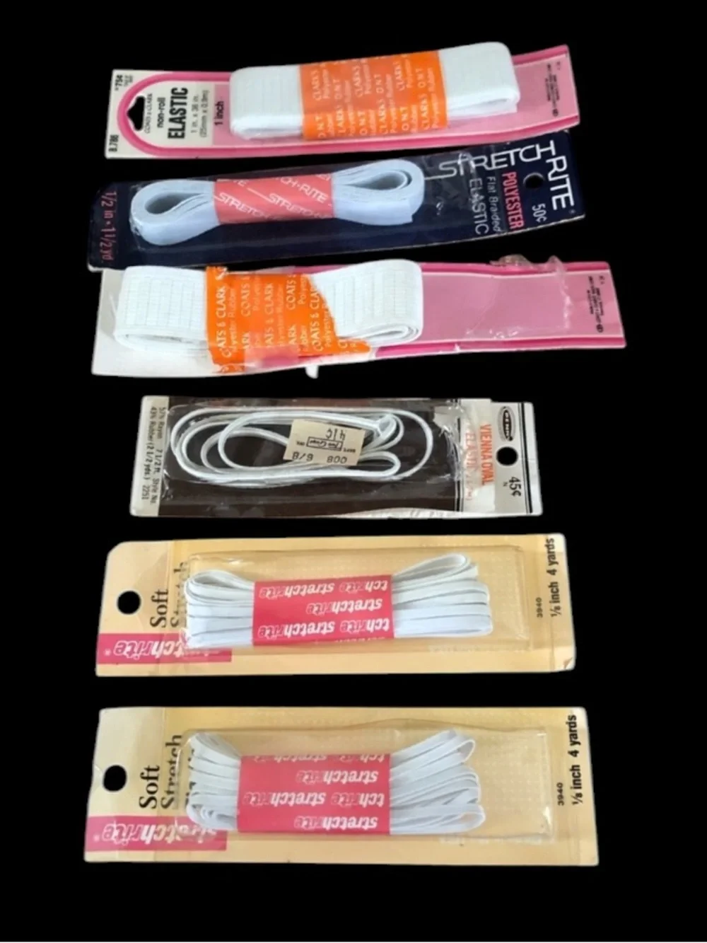 Vintage Elastic Assortment for Sewing